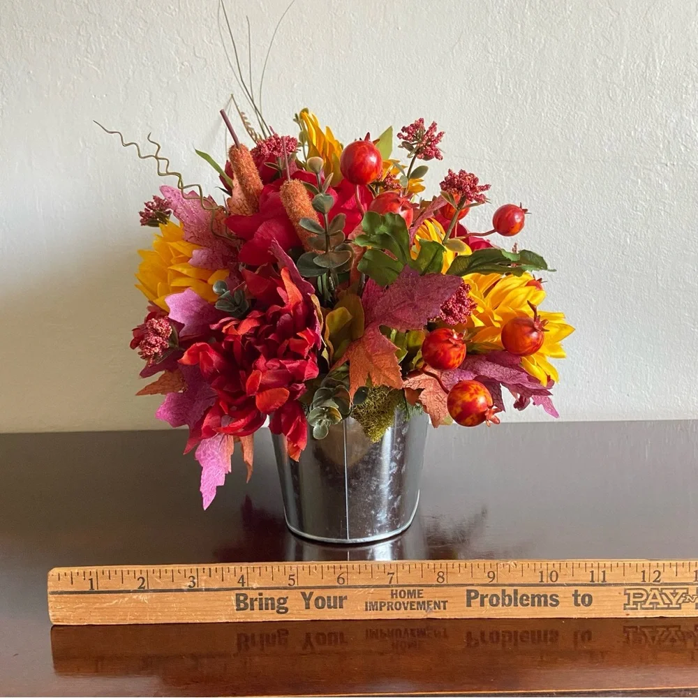 Faux Floral Bouquet with Sunflowers/Peonies